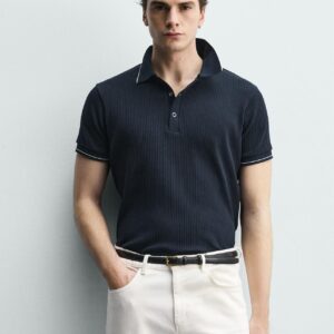 RIBBED REGULAR FIT POLO