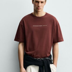 FLOCKED PRINT RELAXED FIT T-SHIRT
