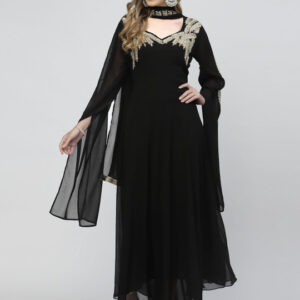 Embroidered Maxi Gown Ethnic Dress With Dupatta