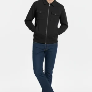 Men Solid Shirt Neck Sweatshirt