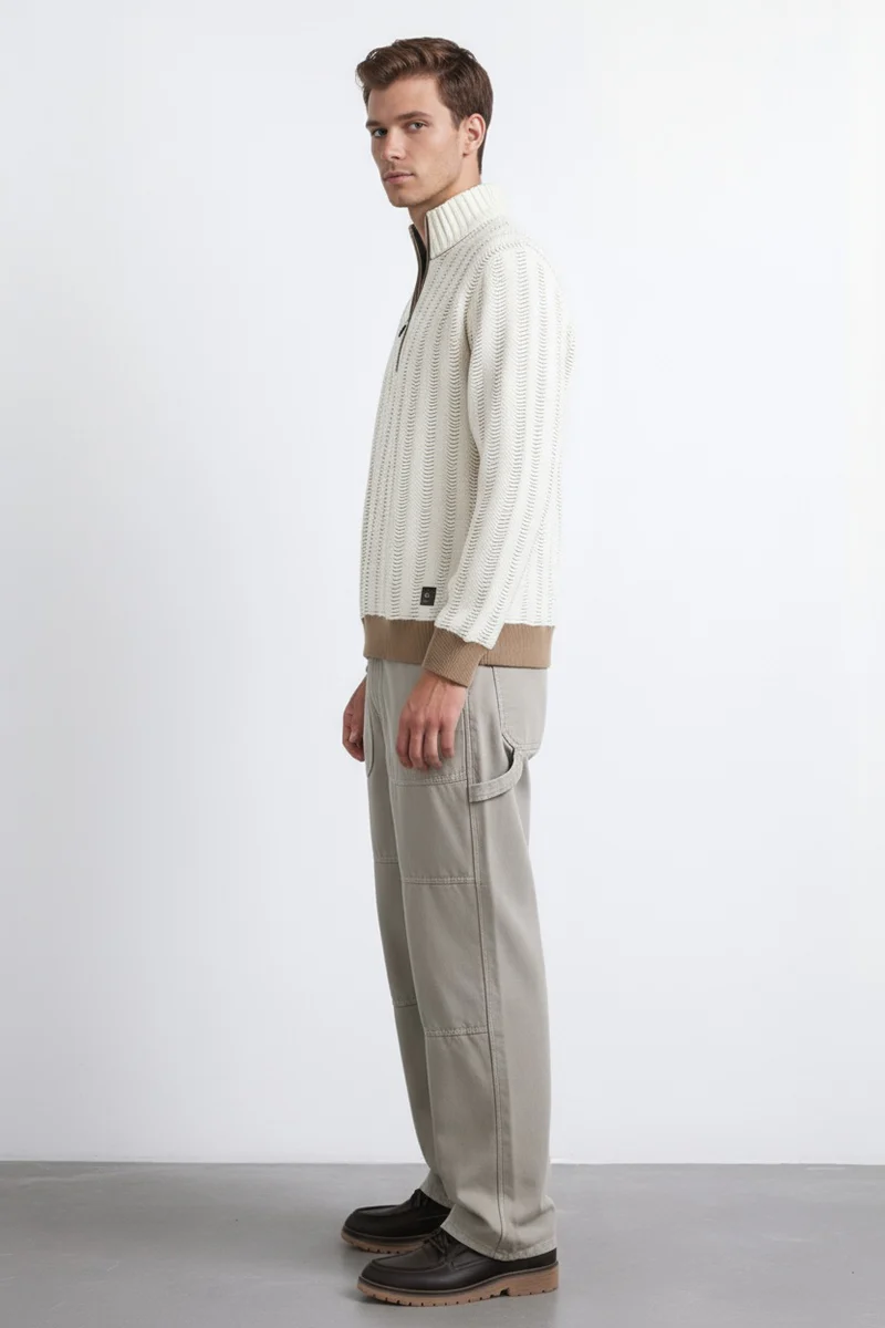 Men Striped Sweatshirt - Image 2