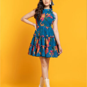Floral Printed Fit & Flare Dress