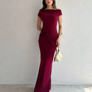 Off-Shoulder Bodycon Maxi Dress