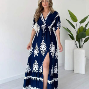Ethnic Motifs Print Maxi Dress
